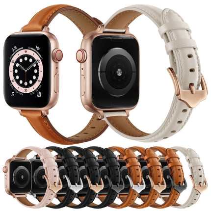 Business Style Leather Replacement Strap Watchband For Apple Watch Series - DealBuddy