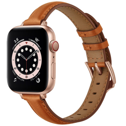 Business Style Leather Replacement Strap Watchband For Apple Watch Series, 7 41mm / 6 & SE & 5 & 4 40mm / 3 & 2 & 1 38mm, 7 45mm / 6 & SE & 5 & 4 44mm / 3 & 2 & 1 42mm - DealBuddy