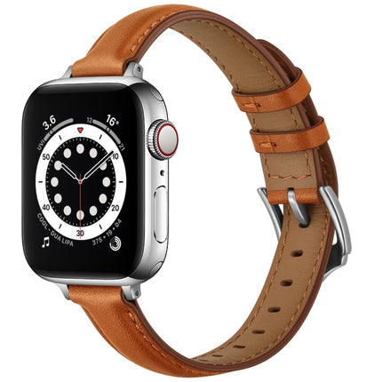 Business Style Leather Replacement Strap Watchband For Apple Watch Series, 7 41mm / 6 & SE & 5 & 4 40mm / 3 & 2 & 1 38mm, 7 45mm / 6 & SE & 5 & 4 44mm / 3 & 2 & 1 42mm - DealBuddy