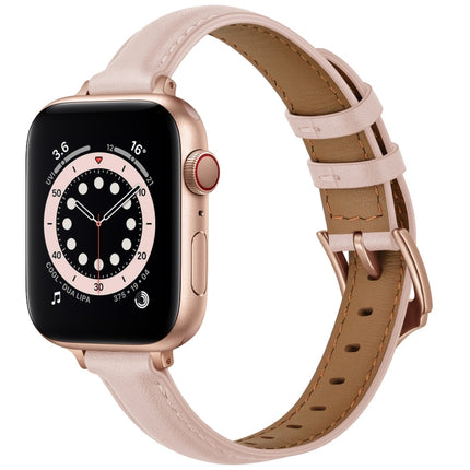 Business Style Leather Replacement Strap Watchband For Apple Watch Series, 7 41mm / 6 & SE & 5 & 4 40mm / 3 & 2 & 1 38mm, 7 45mm / 6 & SE & 5 & 4 44mm / 3 & 2 & 1 42mm - DealBuddy