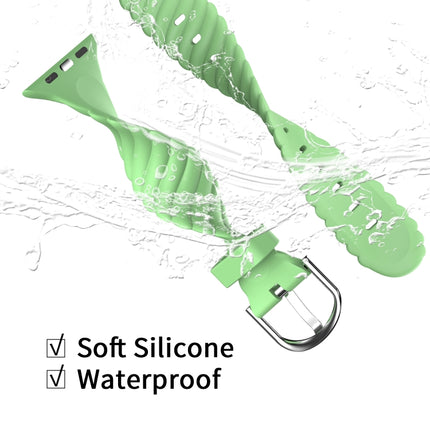Solid color Twist Silicone Replacement Strap Watchband For Apple Watch Series, 7 41mm / 6 & SE & 5 & 4 40mm / 3 & 2 & 1 38mm, 7 45mm / 6 & SE & 5 & 4 44mm / 3 & 2 & 1 42mm - DealBuddy