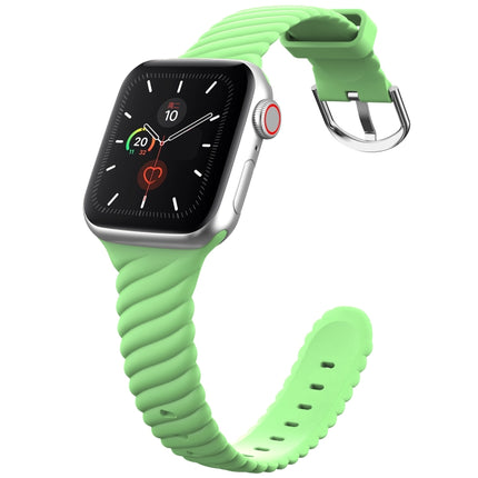 Solid color Twist Silicone Replacement Strap Watchband For Apple Watch Series, 7 41mm / 6 & SE & 5 & 4 40mm / 3 & 2 & 1 38mm, 7 45mm / 6 & SE & 5 & 4 44mm / 3 & 2 & 1 42mm - DealBuddy