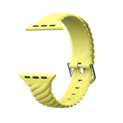 Solid color Twist Silicone Replacement Strap Watchband For Apple Watch Series, 7 41mm / 6 & SE & 5 & 4 40mm / 3 & 2 & 1 38mm, 7 45mm / 6 & SE & 5 & 4 44mm / 3 & 2 & 1 42mm - DealBuddy