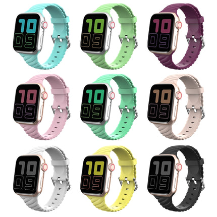 Solid color Twist Silicone Replacement Strap Watchband For Apple Watch Series, 7 41mm / 6 & SE & 5 & 4 40mm / 3 & 2 & 1 38mm, 7 45mm / 6 & SE & 5 & 4 44mm / 3 & 2 & 1 42mm - DealBuddy