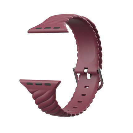 Solid color Twist Silicone Replacement Strap Watchband For Apple Watch Series, 7 41mm / 6 & SE & 5 & 4 40mm / 3 & 2 & 1 38mm, 7 45mm / 6 & SE & 5 & 4 44mm / 3 & 2 & 1 42mm - DealBuddy