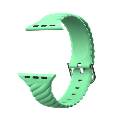 Solid color Twist Silicone Replacement Strap Watchband For Apple Watch Series, 7 41mm / 6 & SE & 5 & 4 40mm / 3 & 2 & 1 38mm, 7 45mm / 6 & SE & 5 & 4 44mm / 3 & 2 & 1 42mm - DealBuddy