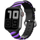 Two-color Twist Silicone Replacement Strap Watchband For Apple Watch Series, 7 41mm / 6 & SE & 5 & 4 40mm / 3 & 2 & 1 38mm, 7 45mm / 6 & SE & 5 & 4 44mm / 3 & 2 & 1 42mm - DealBuddy