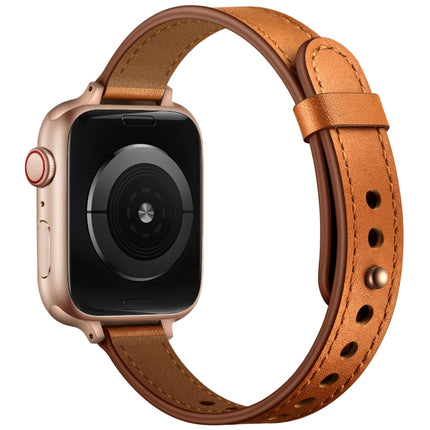 14mm Couple Style Leather Replacement Strap Watchband For Apple Watch Series, 7 41mm / 6 & SE & 5 & 4 40mm / 3 & 2 & 1 38mm, 7 45mm / 6 & SE & 5 & 4 44mm / 3 & 2 & 1 42mm - DealBuddy