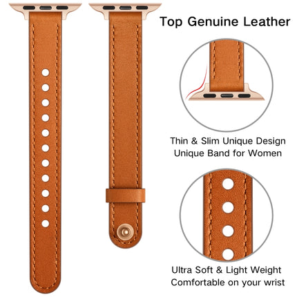 14mm Couple Style Leather Replacement Strap Watchband For Apple Watch Series, 7 41mm / 6 & SE & 5 & 4 40mm / 3 & 2 & 1 38mm, 7 45mm / 6 & SE & 5 & 4 44mm / 3 & 2 & 1 42mm - DealBuddy