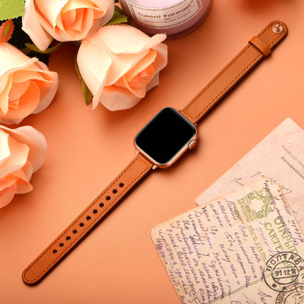 14mm Couple Style Leather Replacement Strap Watchband For Apple Watch Series, 7 41mm / 6 & SE & 5 & 4 40mm / 3 & 2 & 1 38mm, 7 45mm / 6 & SE & 5 & 4 44mm / 3 & 2 & 1 42mm - DealBuddy