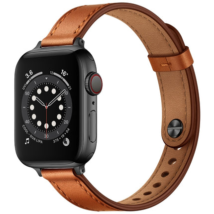 14mm Couple Style Leather Replacement Strap Watchband For Apple Watch Series, 7 41mm / 6 & SE & 5 & 4 40mm / 3 & 2 & 1 38mm, 7 45mm / 6 & SE & 5 & 4 44mm / 3 & 2 & 1 42mm - DealBuddy