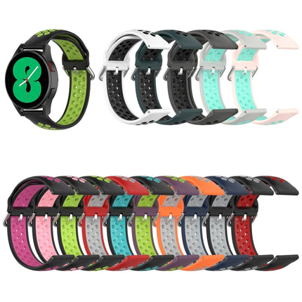 Two-color Silicone Replacement Strap Watchband, For Samsung Galaxy Watch4 40mm, For Samsung Galaxy Watch4 44mm, For Samsung Galaxy Watch4 Classic 42mm - DealBuddy