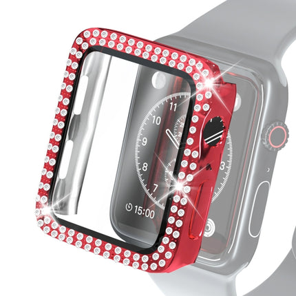 Electroplating PC Double Rows Diamond Protective Case with Tempered Glass Film For Apple Watch Series, 3 & 2 & 1 38mm, 3 & 2 & 1 42mm - DealBuddy