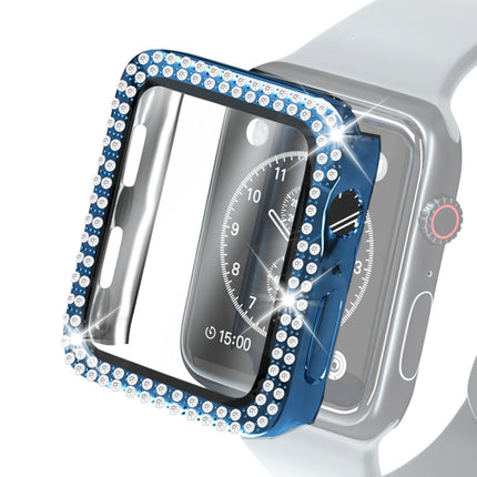 Electroplating PC Double Rows Diamond Protective Case with Tempered Glass Film For Apple Watch Series, 3 & 2 & 1 38mm, 3 & 2 & 1 42mm - DealBuddy