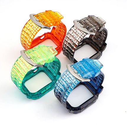 Gradient TPU Integrated Case Strap For Apple Watch Series 9 / 8 / 7 45mm / 6 / 5 / 4 / Watch SE 44mm / Watch 42mm, For Apple Watch Series 9 / 8 / 7 45mm / 6 / 5 / 4 / Watch SE 44mm / Watch 42mm - DealBuddy