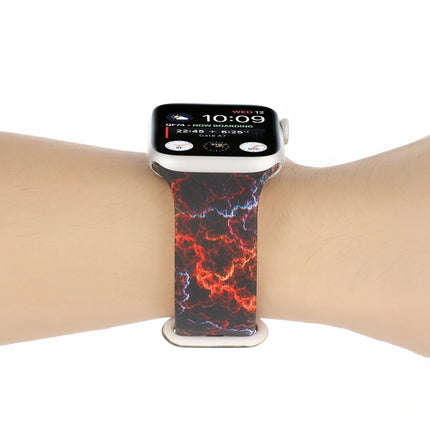 8-buckle Printed Replacement Strap Watchband For Apple Watch Series, 7 45mm / 6 & SE & 5 & 4 44mm / 3 & 2 & 1 42mm, 7 41mm / 6 & SE & 5 & 4 40mm / 3 & 2 & 1 38mm - DealBuddy