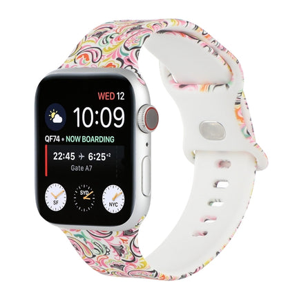 8-buckle Printed Replacement Strap Watchband For Apple Watch Series, 7 45mm / 6 & SE & 5 & 4 44mm / 3 & 2 & 1 42mm, 7 41mm / 6 & SE & 5 & 4 40mm / 3 & 2 & 1 38mm - DealBuddy