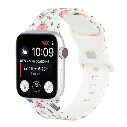 8-buckle Printed Replacement Strap Watchband For Apple Watch Series, 7 45mm / 6 & SE & 5 & 4 44mm / 3 & 2 & 1 42mm, 7 41mm / 6 & SE & 5 & 4 40mm / 3 & 2 & 1 38mm - DealBuddy
