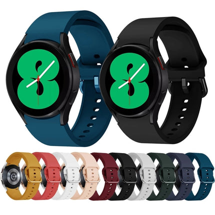 Universal Silicone Colorful Buckle Replacement Strap Watchband, For Samsung Galaxy Watch4 40mm, For Samsung Galaxy Watch4 44mm, For Samsung Galaxy Watch4 Classic 42mm, For Samsung Galaxy Watch4 Classic 46mm - DealBuddy