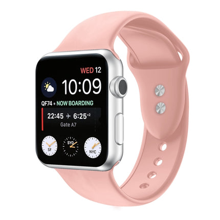 Double Nail Silicone Replacement Strap Watchband For Apple Watch Series, 7 45mm / 6 & SE & 5 & 4 44mm / 3 & 2 & 1 42mm, 7 41mm / 6 & SE & 5 & 4 40mm / 3 & 2 & 1 38mm - DealBuddy