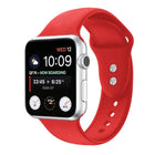 Double Nail Silicone Replacement Strap Watchband For Apple Watch Series, 7 45mm / 6 & SE & 5 & 4 44mm / 3 & 2 & 1 42mm, 7 41mm / 6 & SE & 5 & 4 40mm / 3 & 2 & 1 38mm - DealBuddy