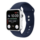 Double Nail Silicone Replacement Strap Watchband For Apple Watch Series, 7 45mm / 6 & SE & 5 & 4 44mm / 3 & 2 & 1 42mm, 7 41mm / 6 & SE & 5 & 4 40mm / 3 & 2 & 1 38mm - DealBuddy