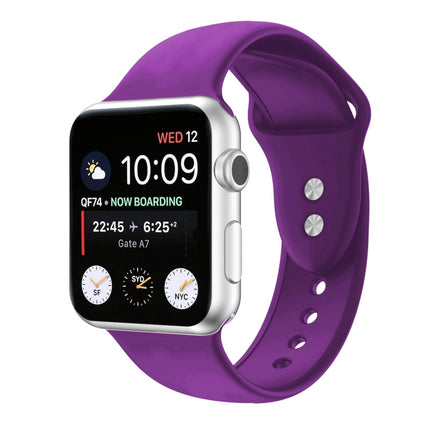 Double Nail Silicone Replacement Strap Watchband For Apple Watch Series, 7 45mm / 6 & SE & 5 & 4 44mm / 3 & 2 & 1 42mm, 7 41mm / 6 & SE & 5 & 4 40mm / 3 & 2 & 1 38mm - DealBuddy