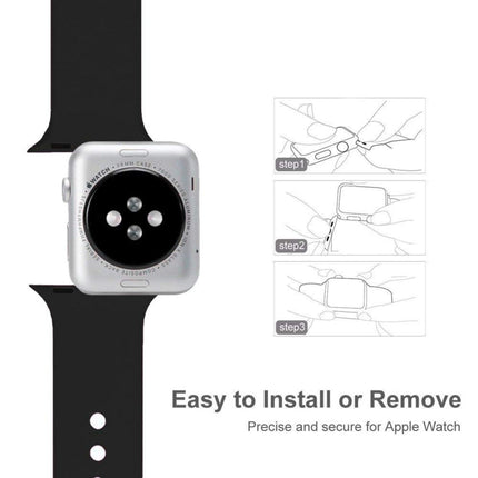 Double Nail Silicone Replacement Strap Watchband For Apple Watch Series - DealBuddy