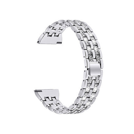 For Samsung Smart Watch Double Rows Diamond Steel Replacement Strap Watchband