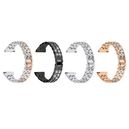For Samsung Smart Watch Double Rows Diamond Steel Replacement Strap Watchband, 22mm - DealBuddy
