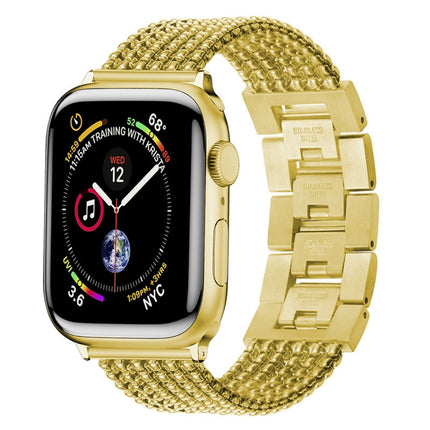 Six-chains Three-beads Steel Replacement Strap Watchband For Apple Watch Series, 7 41mm / 6 & SE & 5 & 4 40mm / 3 & 2 & 1 38mm, 7 45mm / 6 & SE & 5 & 4 44mm / 3 & 2 & 1 42mm - DealBuddy