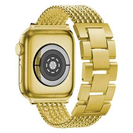 Six-chains Three-beads Steel Replacement Strap Watchband For Apple Watch Series, 7 41mm / 6 & SE & 5 & 4 40mm / 3 & 2 & 1 38mm, 7 45mm / 6 & SE & 5 & 4 44mm / 3 & 2 & 1 42mm - DealBuddy