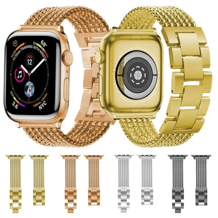 Six-chains Three-beads Steel Replacement Strap Watchband For Apple Watch Series, 7 41mm / 6 & SE & 5 & 4 40mm / 3 & 2 & 1 38mm, 7 45mm / 6 & SE & 5 & 4 44mm / 3 & 2 & 1 42mm - DealBuddy