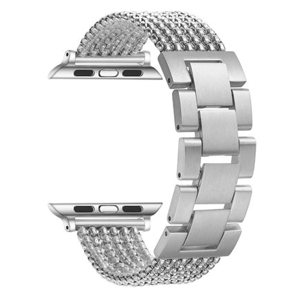 Six-chains Three-beads Steel Replacement Strap Watchband For Apple Watch Series, 7 41mm / 6 & SE & 5 & 4 40mm / 3 & 2 & 1 38mm, 7 45mm / 6 & SE & 5 & 4 44mm / 3 & 2 & 1 42mm - DealBuddy