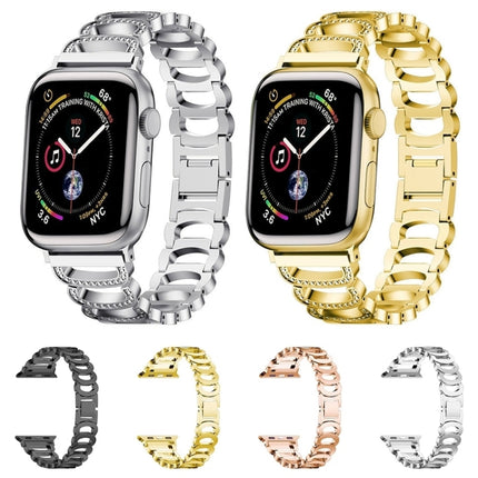C-type Diamond Steel Replacement Strap Watchband For Apple Watch Series, 7 41mm / 6 & SE & 5 & 4 40mm / 3 & 2 & 1 38mm, 7 45mm / 6 & SE & 5 & 4 44mm / 3 & 2 & 1 42mm - DealBuddy