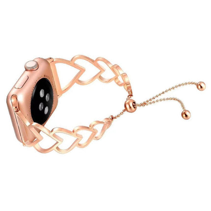 Heart Metal Replacement Strap Watchband For Apple Watch Series - DealBuddy