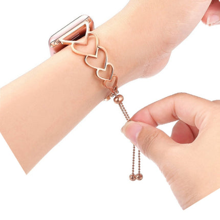 Heart Metal Replacement Strap Watchband For Apple Watch Series - DealBuddy