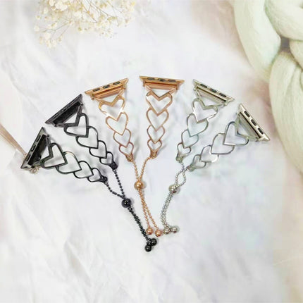 Heart Metal Replacement Strap Watchband For Apple Watch Series - DealBuddy