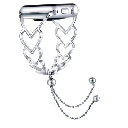 Heart Metal Replacement Strap Watchband For Apple Watch Series - DealBuddy