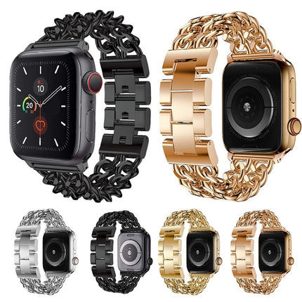 Metal Cowboy Replacement Strap Watchband For Apple Watch Series, 7 41mm / 6 & SE & 5 & 4 40mm / 3 & 2 & 1 38mm, 7 45mm / 6 & SE & 5 & 4 44mm / 3 & 2 & 1 42mm - DealBuddy