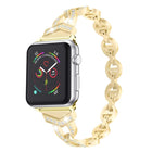 Diamond Stainless Steel Replacement Strap Watchband For Apple Watch Series, 7 41mm / 6 & SE & 5 & 4 40mm / 3 & 2 & 1 38mm, 7 45mm / 6 & SE & 5 & 4 44mm / 3 & 2 & 1 42mm - DealBuddy