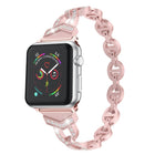 Diamond Stainless Steel Replacement Strap Watchband For Apple Watch Series, 7 41mm / 6 & SE & 5 & 4 40mm / 3 & 2 & 1 38mm, 7 45mm / 6 & SE & 5 & 4 44mm / 3 & 2 & 1 42mm - DealBuddy