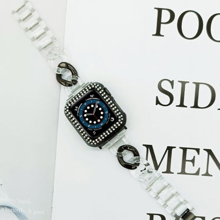 Transparent Cowboy Chain Replacement Strap Watchband For Apple Watch Series - DealBuddy