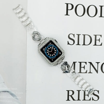 Transparent Cowboy Chain Replacement Strap Watchband For Apple Watch Series - DealBuddy