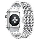 Fish-scale Texture Metal Replacement Strap Watchband For Apple Watch Series, 7 41mm / 6 & SE & 5 & 4 40mm / 3 & 2 & 1 38mm, 7 45mm / 6 & SE & 5 & 4 44mm / 3 & 2 & 1 42mm - DealBuddy
