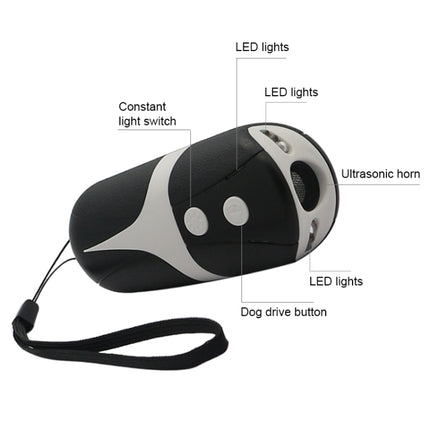 RC-534 Handheld Portable Ultrasonic Dog Repeller with LED Lights, RC-534 - DealBuddy