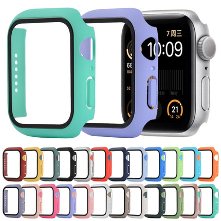 Shockproof PC+Tempered Glass Protective Case with Packed Carton For Apple Watch 44mm(Orange)