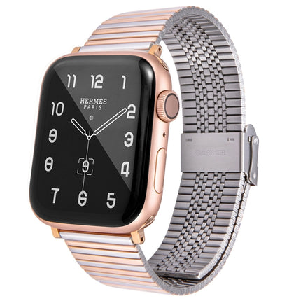 Multi-baht Steel Replacement Watchband For Apple Watch Series, 7 45mm / 6 & SE & 5 & 4 44mm / 3 & 2 & 1 42mm, 7 41mm / 6 & SE & 5 & 4 40mm / 3 & 2 & 1 38mm - DealBuddy