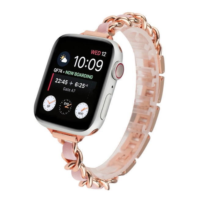 Single Row Metal Replacement Strap Watchband For Apple Watch Series - DealBuddy