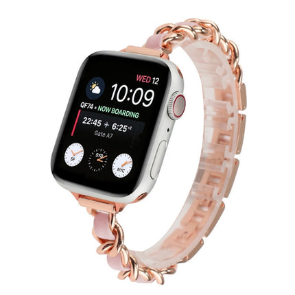 Single Row Metal Replacement Strap Watchband For Apple Watch Series, 7 41mm / 6 & SE & 5 & 4 40mm / 3 & 2 & 1 38mm, 7 45mm / 6 & SE & 5 & 4 44mm / 3 & 2 & 1 42mm - DealBuddy